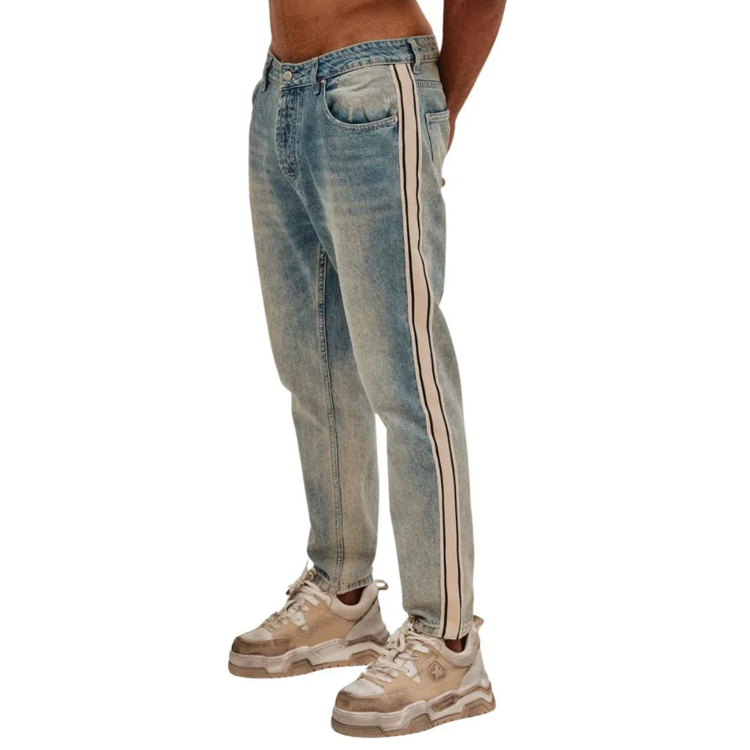 YN JEANS STRIP BLUE