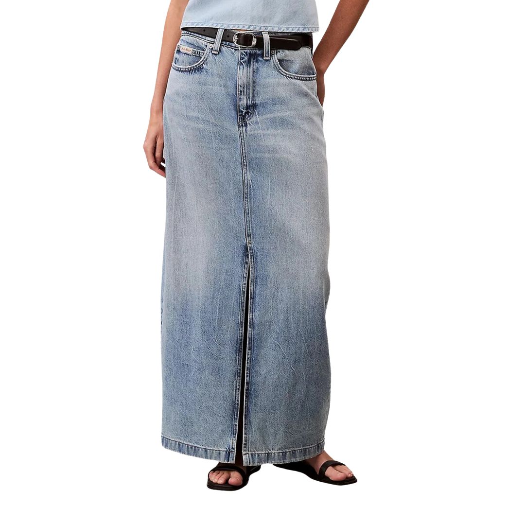 LV047C728G 0NK DENIM MAXI SKIRT SHORELINE