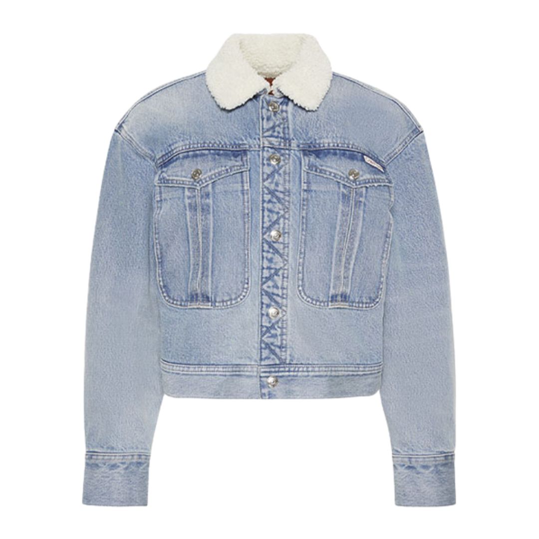 CK LV047D736G YYE SHERPA WOOL DENIM JACKET BLUE NE