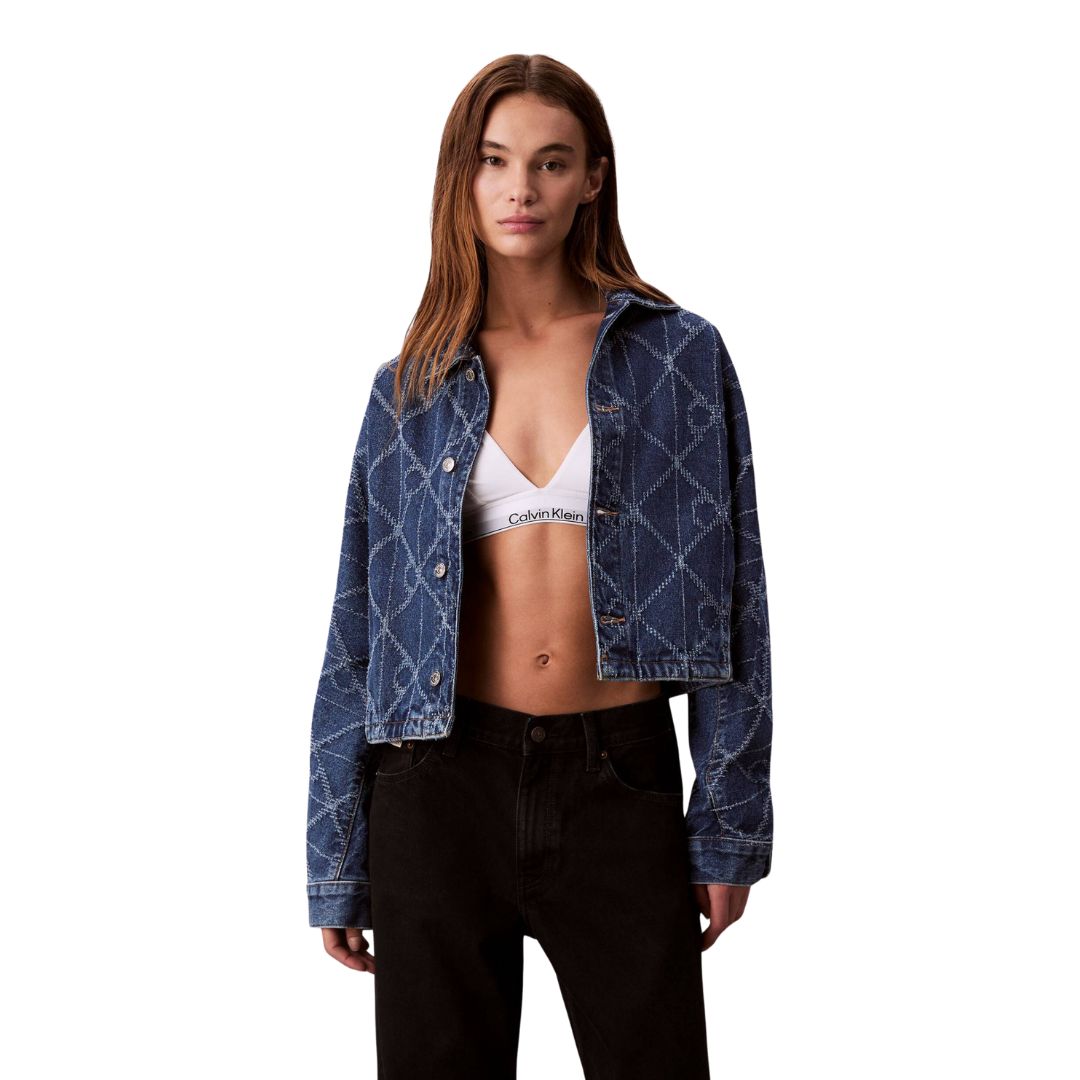 CK LV047D749G YY2 AOP TRUCKER JACKET CK ATLANTIC