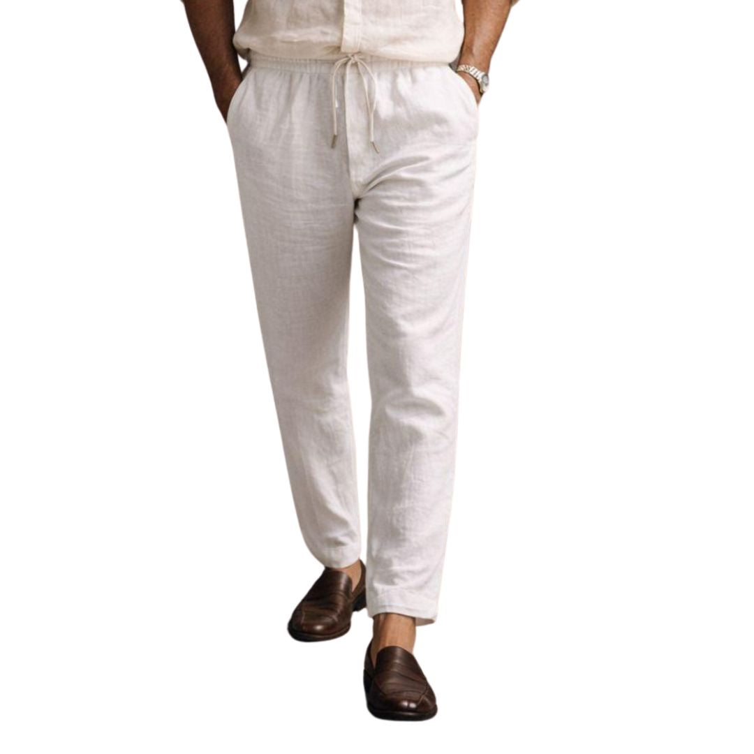GIANNI LUPO מכנס פשתן FJ3270 S26 WHI