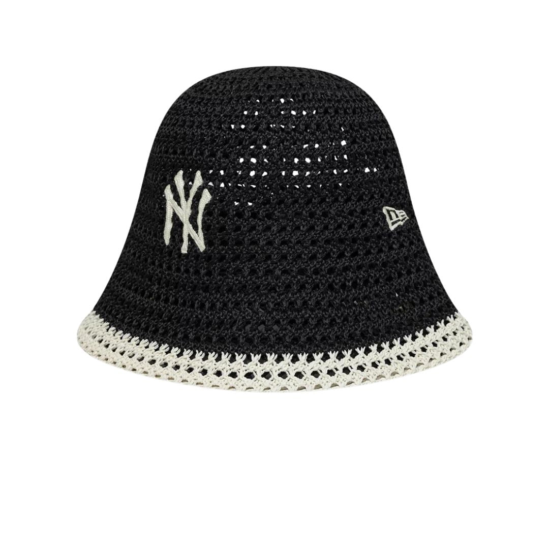 60856287 Knitted Bucket NY Yankees - BLK/WHI
