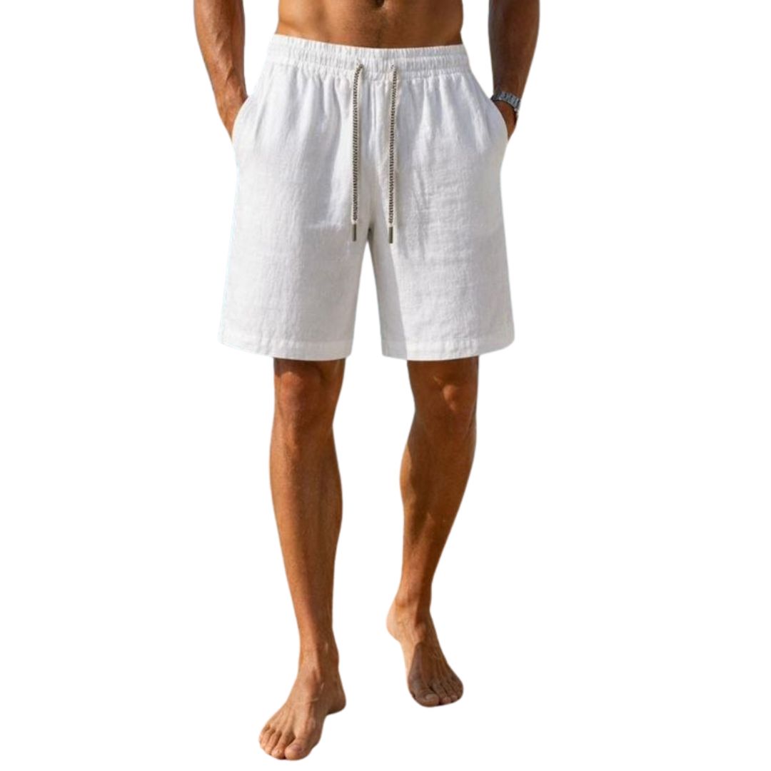 GIANNI LUPO מכנס קצר פשתן FJ3269 WHI