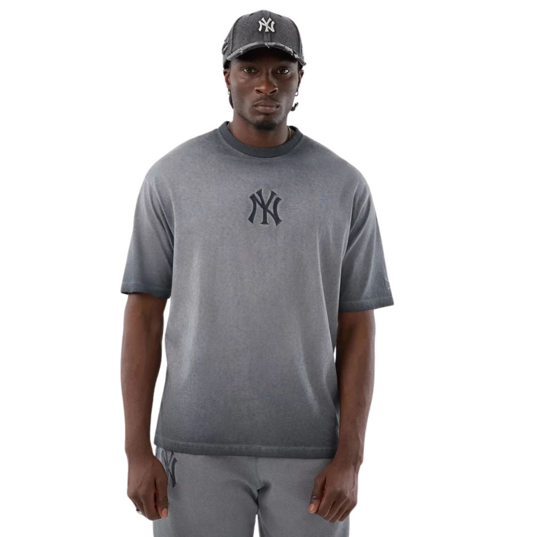 60856162 MLB Washed Logo Tee NY Yankees - BLK