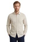 BUS158 YN CLOUD BUTTON SHIRT BROWN
