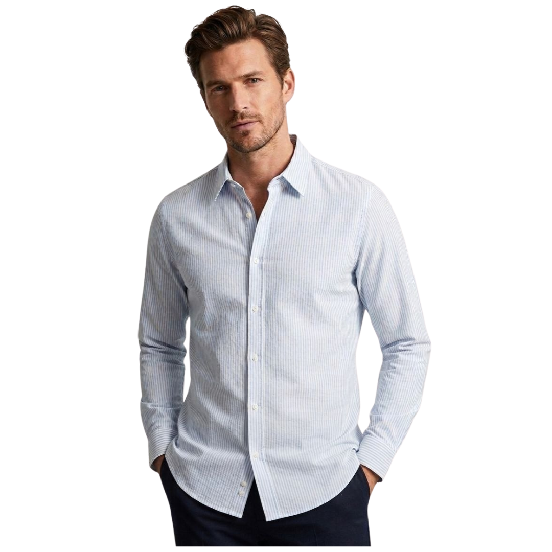 BUS158 YN CLOUD BUTTON SHIRT WHITE