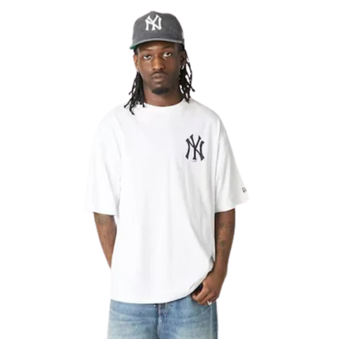 60856148 MLB Graphic Oversize Tee NY Yankees - WHI