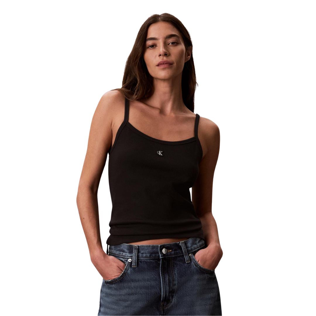LV047G208G UB1 SL 2X2 BABY RIB STRAP TANK
