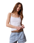 LV047G208G YAF SL 2X2 BABY RIB STRAP TANK