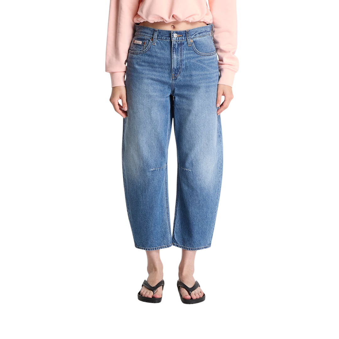 LV047G748G YRE CROPPED BARREL JEAN TINTED AIRWA