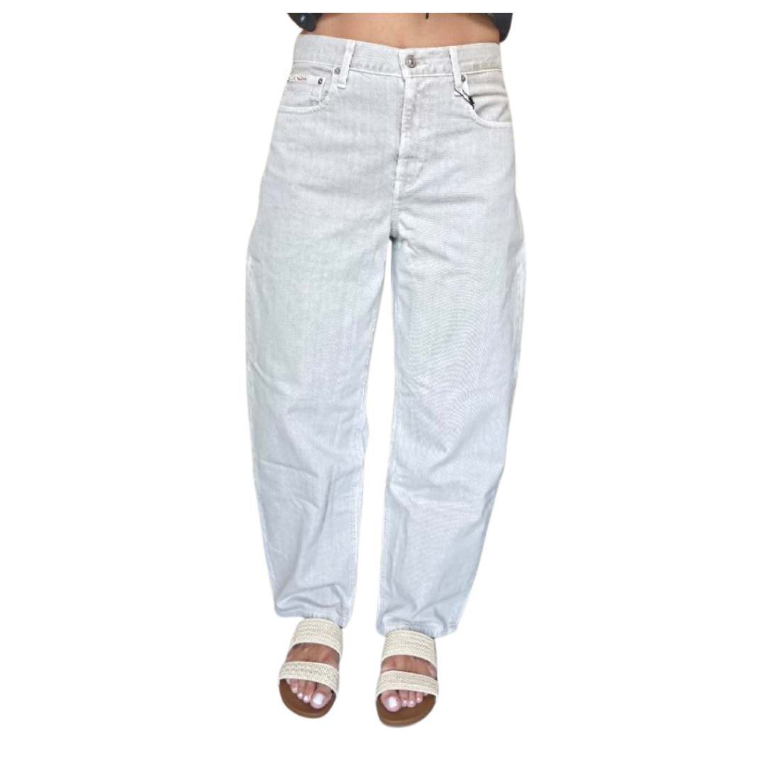 LV047G746G 3M3 RELAXED BARREL JEAN MARBLED BONE