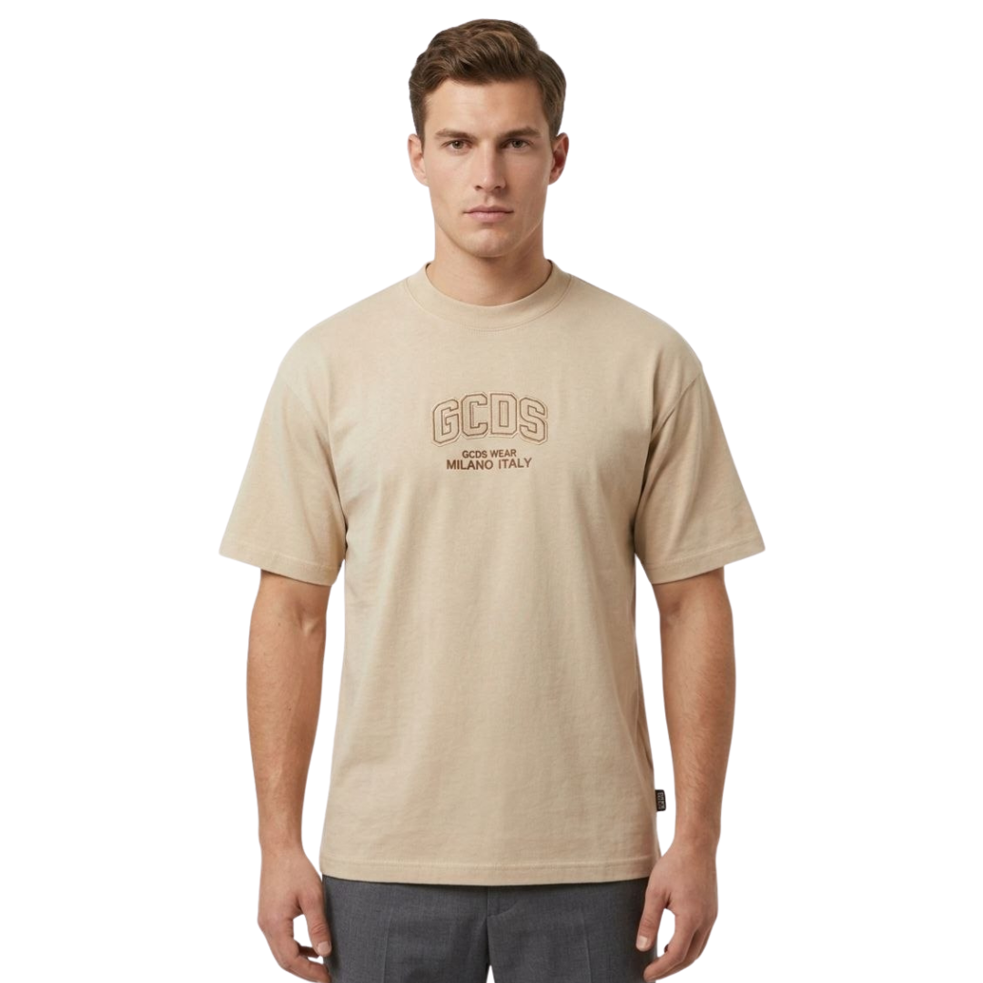 GCDS T-SHIRT MT30 BEIGE