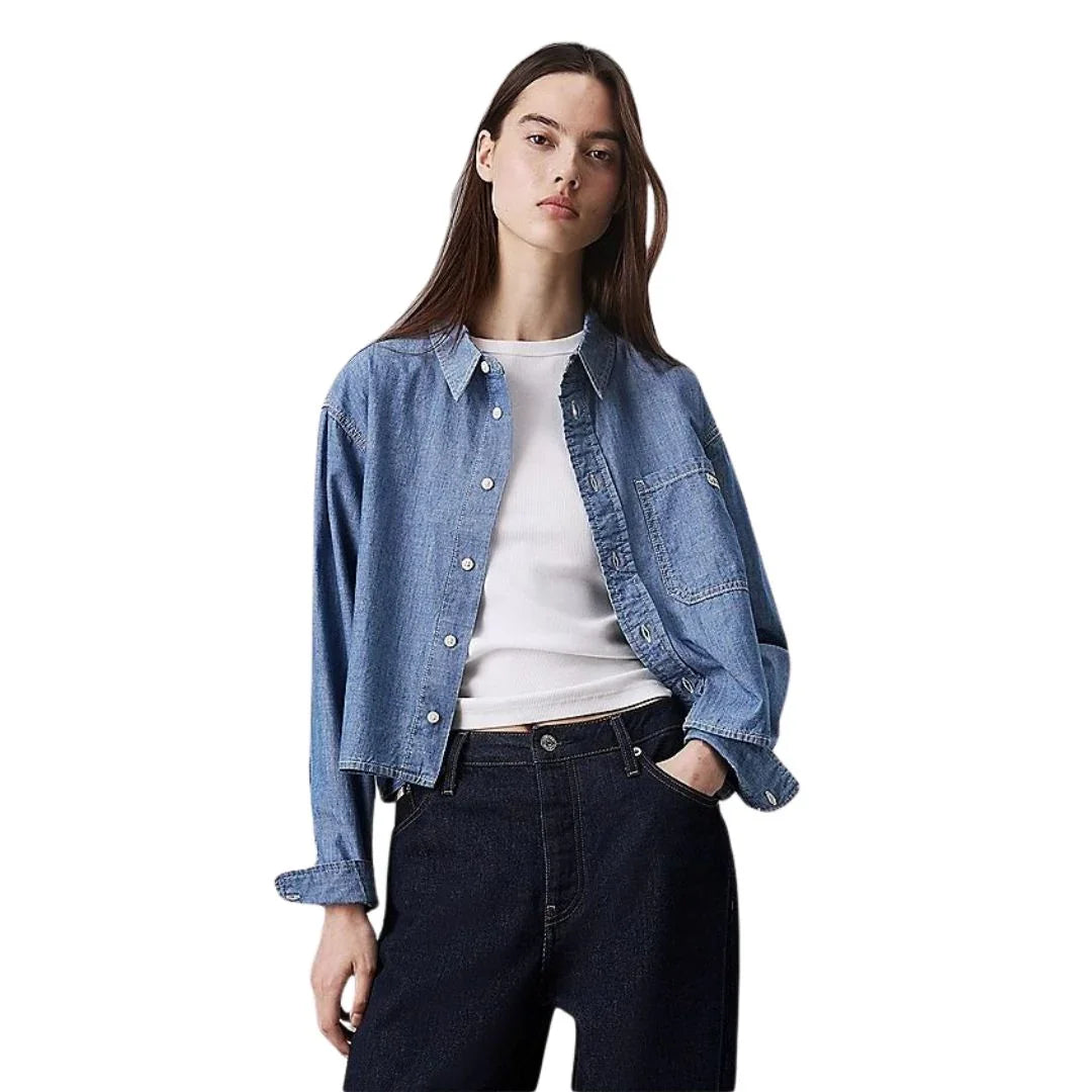 CROPPED DAD DENIM SHIRT J20J225011 1A4