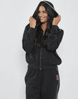 CVC ZIPPED HOODED JKT 26173857T BLACK 99
