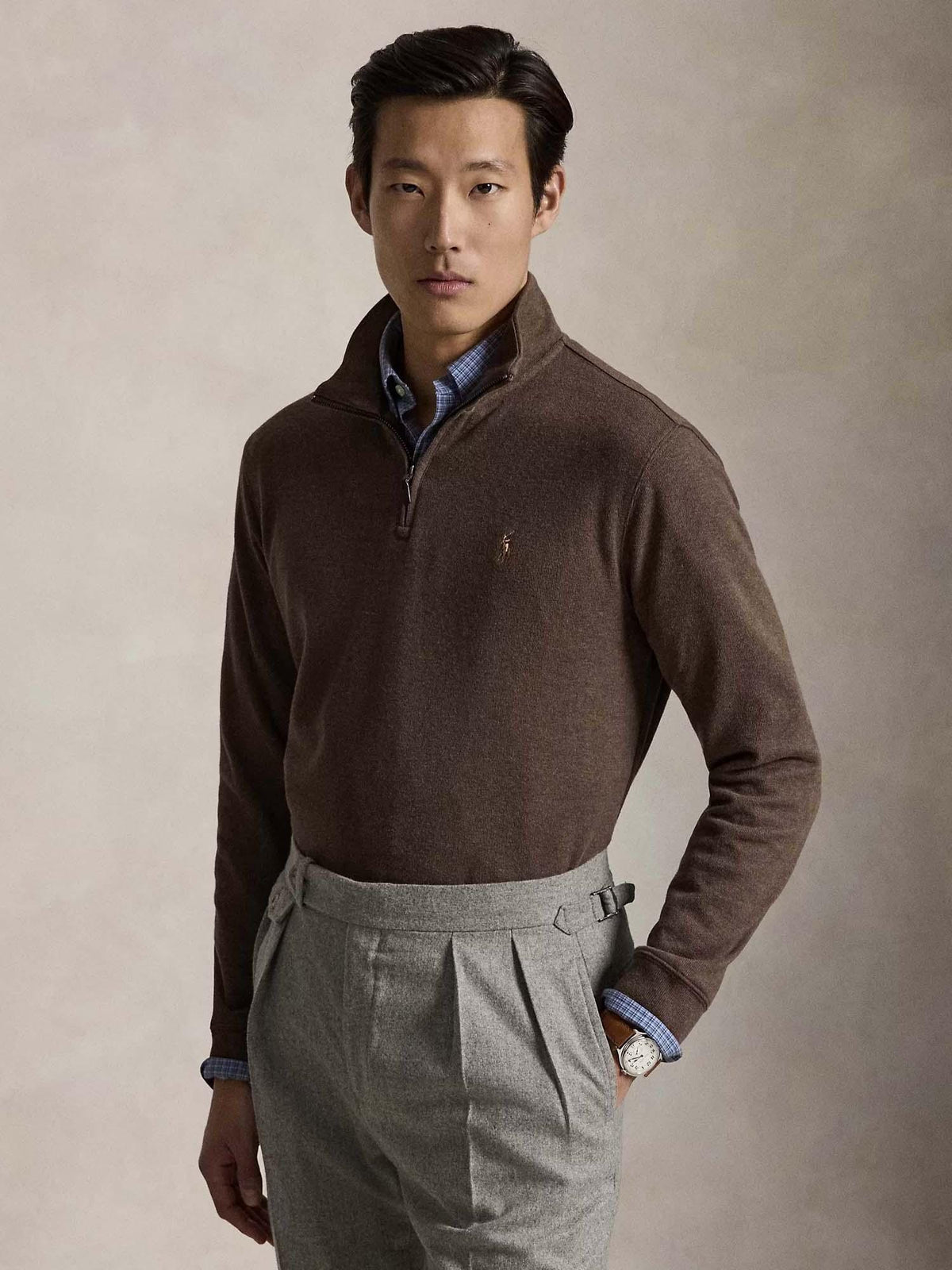 710P07411 508 KNIT-HALF ZIP-PULLOVER