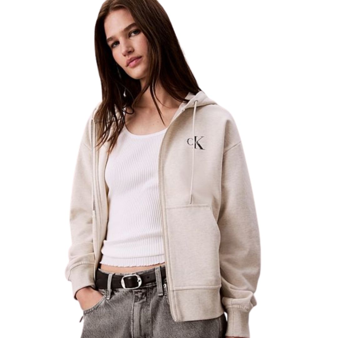 CK LV047B270G P4P MONOLOGO FRENCH TERRY FZ BF HOOD