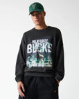 NBA WASHED GRPHC OS CREW MILBUC WHG