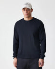 NE LS WAFFLE TEE NEWERA BLK 60758779