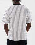 60856140 Pinstripe Oversize Tee New Era - WHI/NVY
