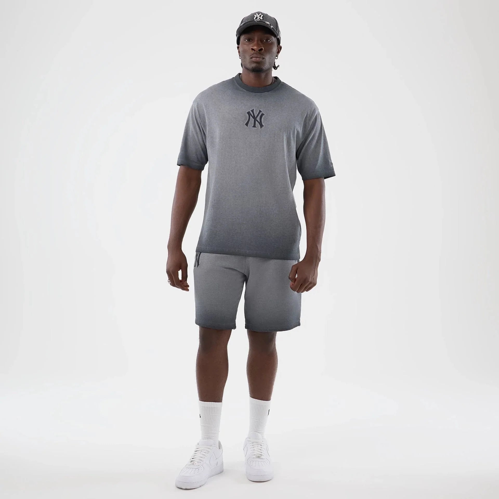 60856162 MLB Washed Logo Tee NY Yankees - BLK