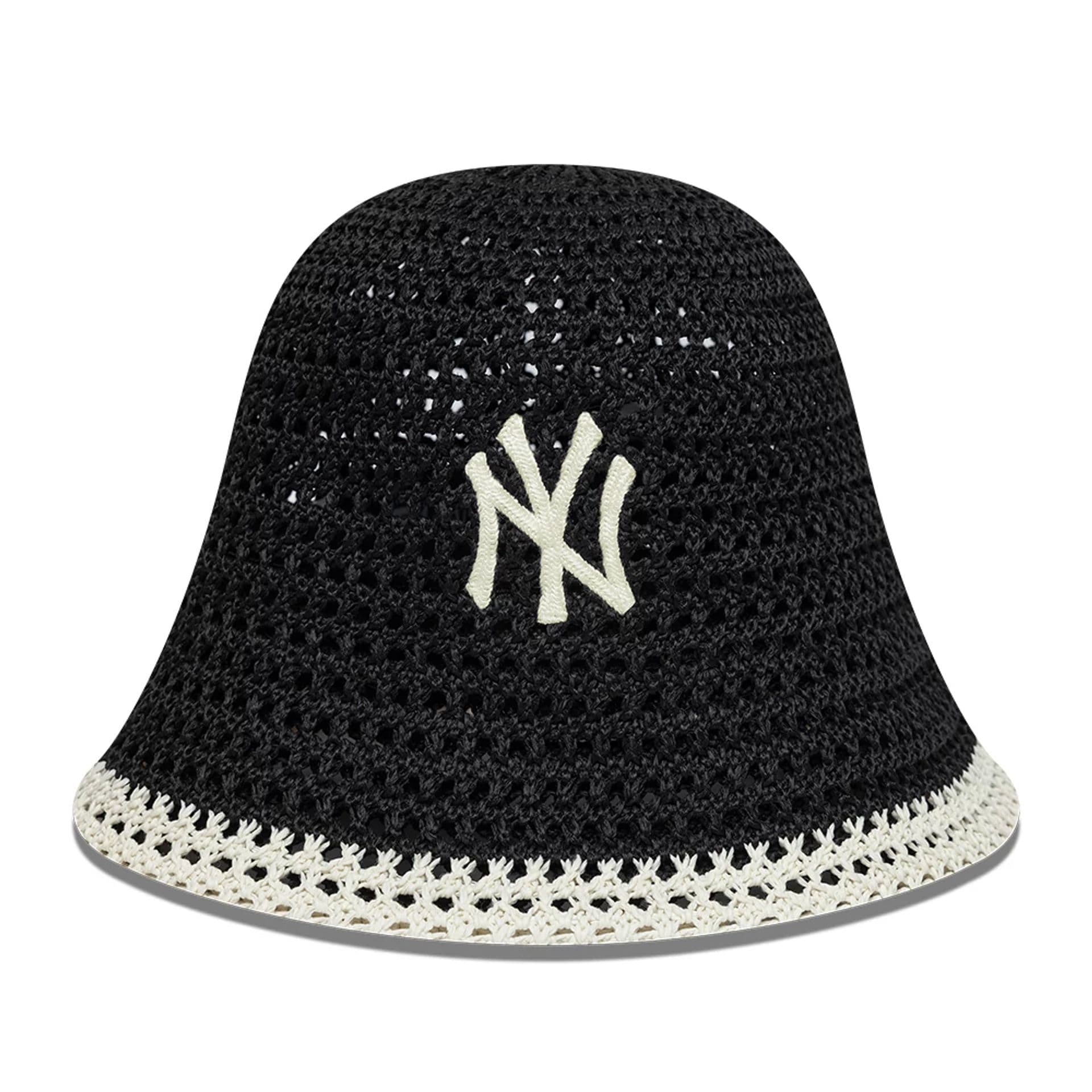 60856287 Knitted Bucket NY Yankees - BLK/WHI