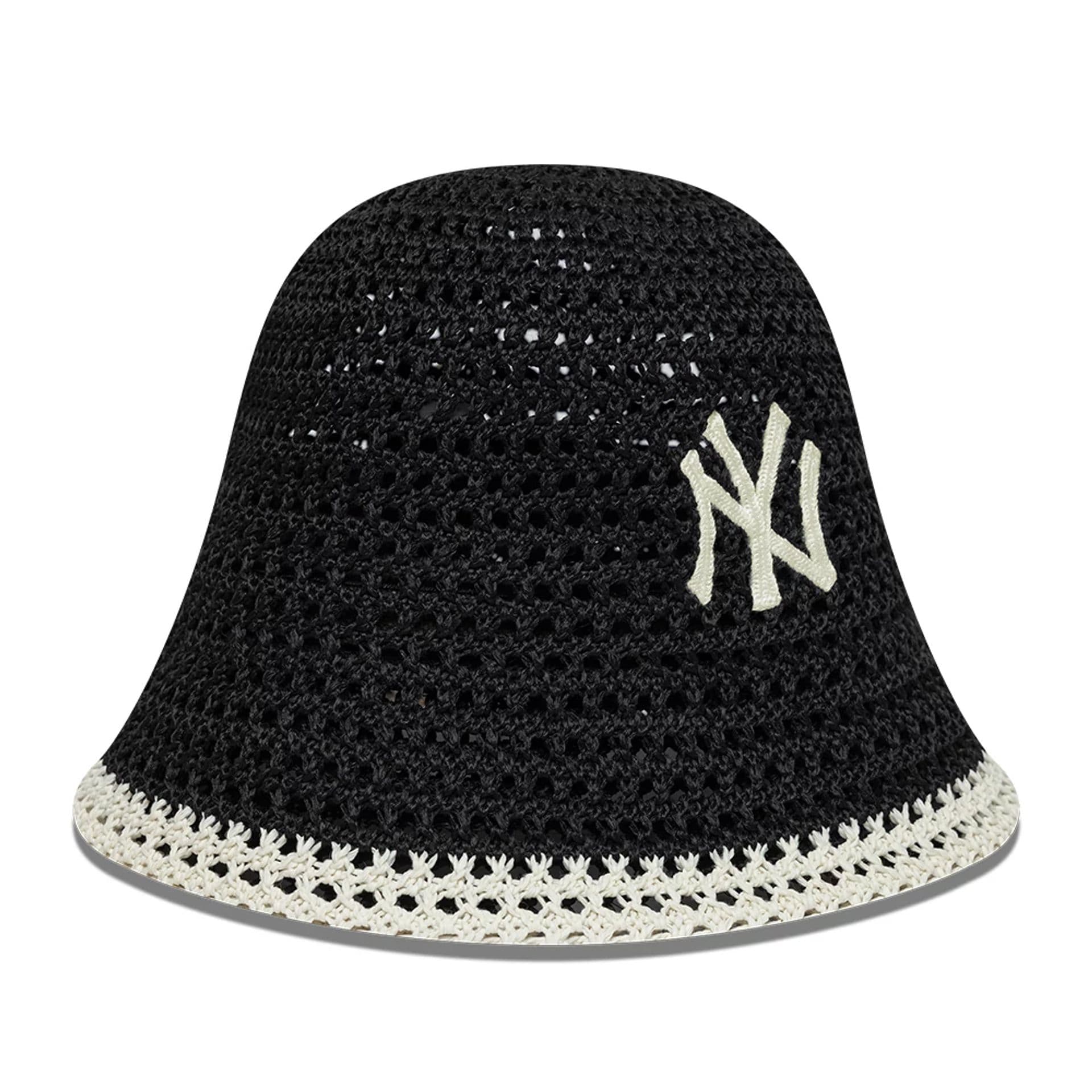 60856287 Knitted Bucket NY Yankees - BLK/WHI