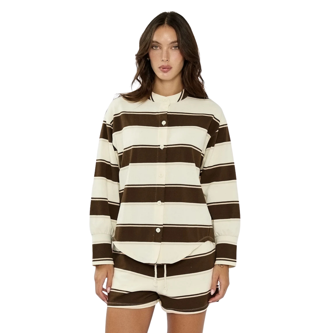 W WOVEN LS BUTTONED SHIRT 26273804T D.BROWN 57