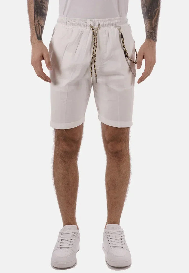 GIANNI LUPO מכנס פשתן קצר FJ3269 WHI