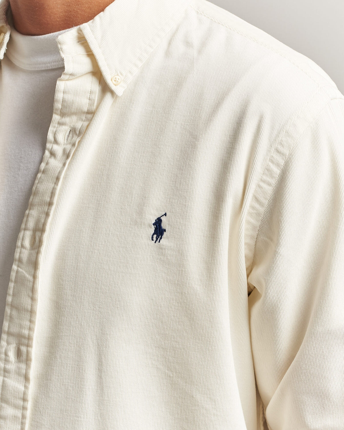 חולצת קורדרוי שמנת Polo Ralph Lauren — 710853123 509, מבט 4