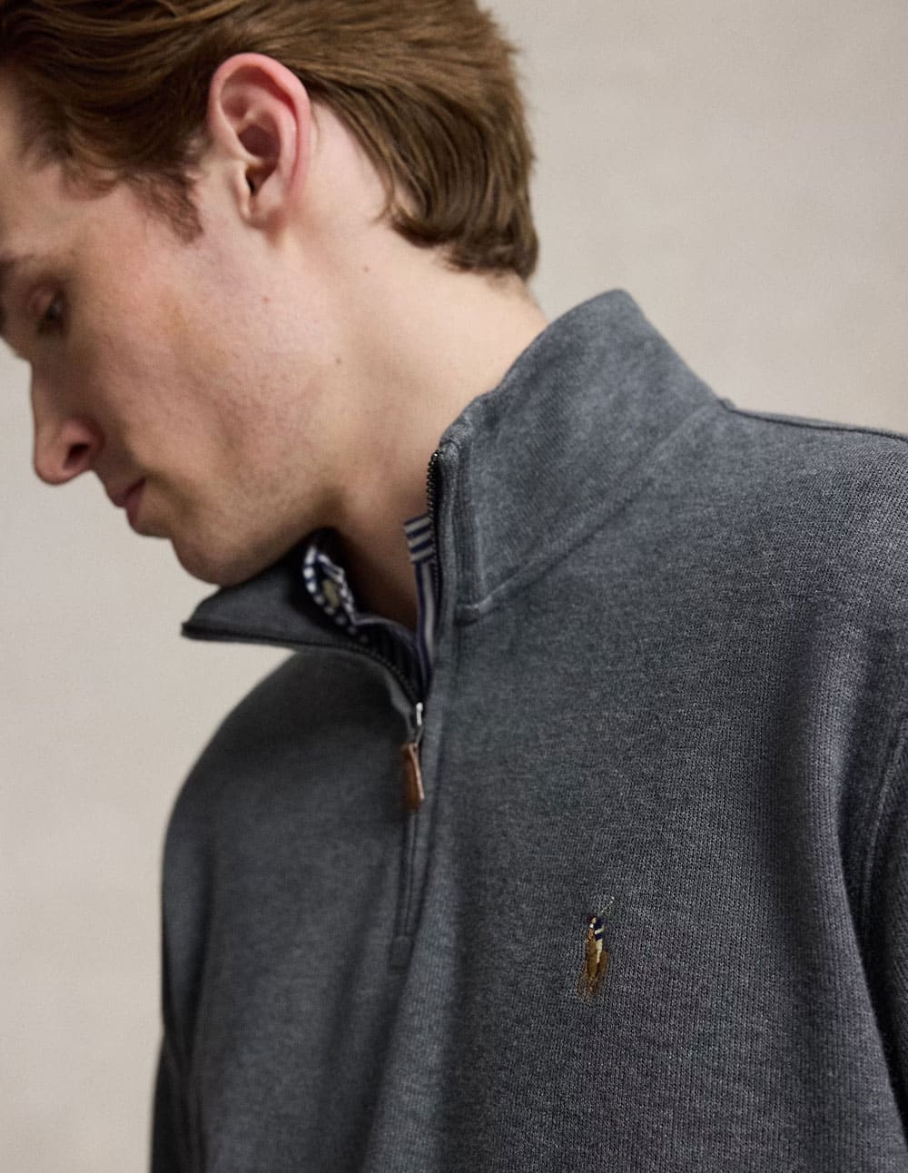 710P07411 510 KNIT-HALF ZIP-PULLOVER