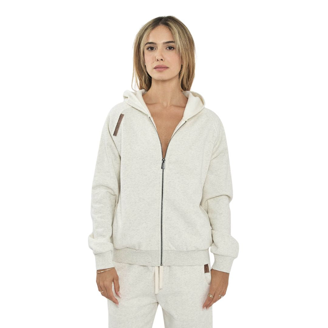 CVC ZIPPED HOODED JKT 26173857T CREAM 01