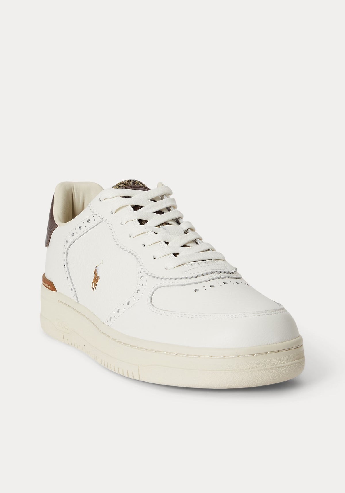 סניקרס Polo Ralph Lauren Masters Court לבן חום — 809P15528 001, מבט 2