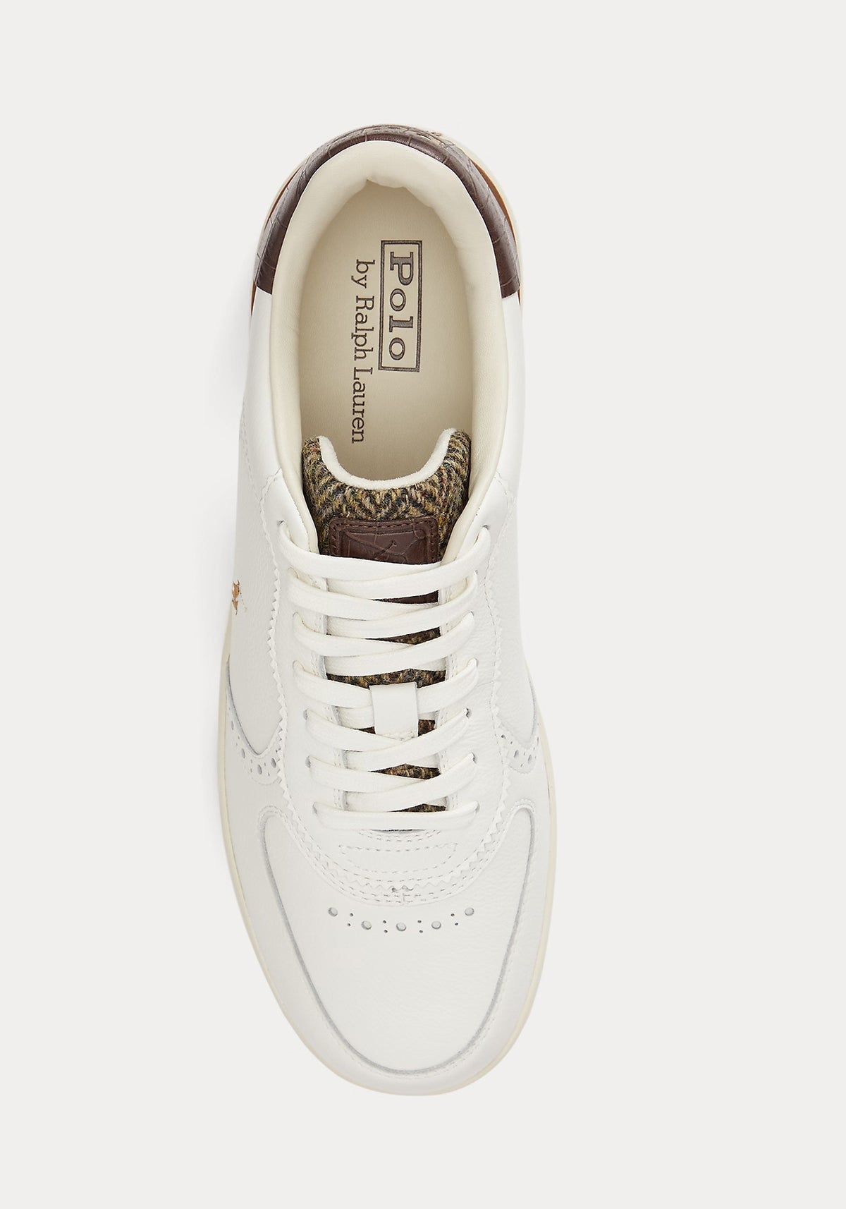 סניקרס Polo Ralph Lauren Masters Court לבן חום — 809P15528 001, מבט 3
