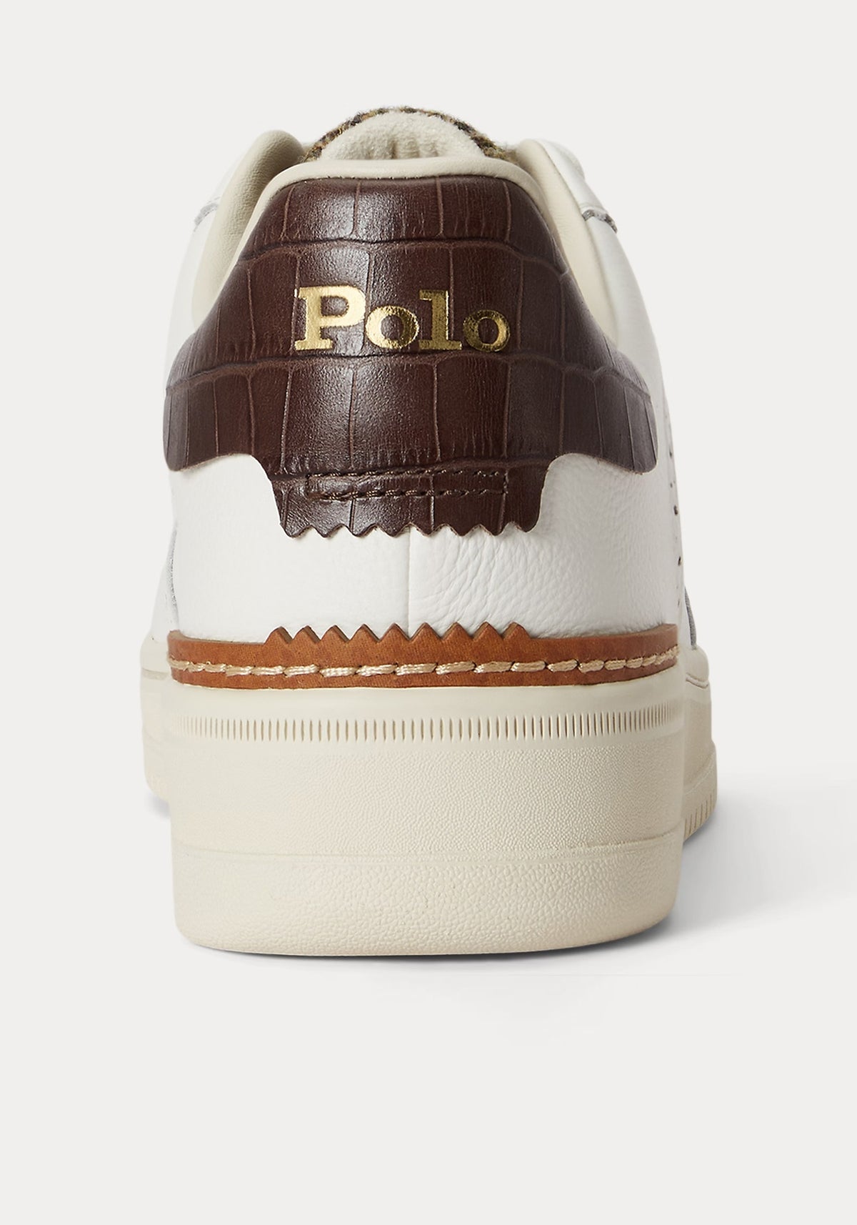 סניקרס Polo Ralph Lauren Masters Court לבן חום — 809P15528 001, מבט 4