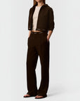 סט טרנינג צבע חום לנשים קלווין קליין