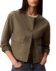 LV047G517G LDY COTTON CANVAS JACKET