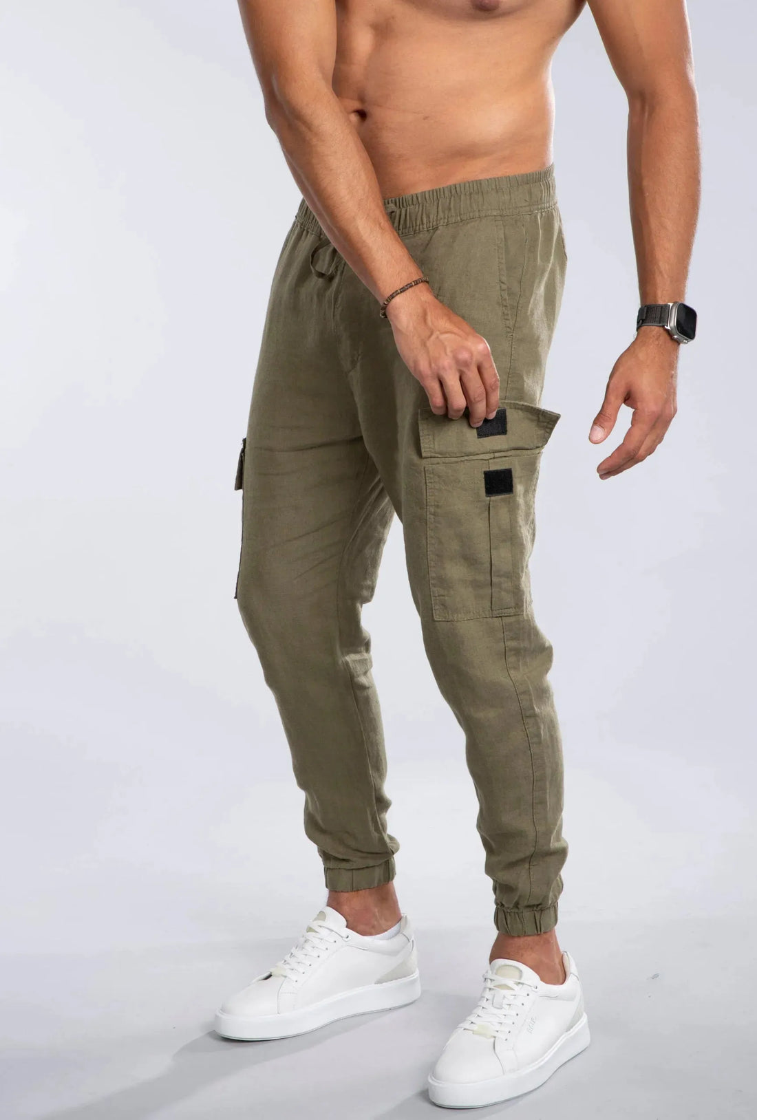 מכנס פפה גינס פשתן - PM308796 765