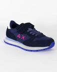 GIRL ALLY SOLID NYLON KID - Navy Blue — נעלי ילדים