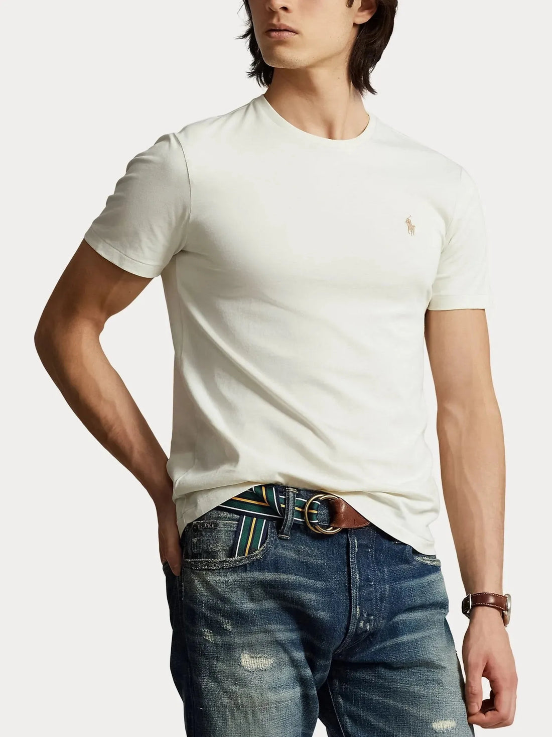 חולצה פולו ראלף לורן - 710671438350 CREAM