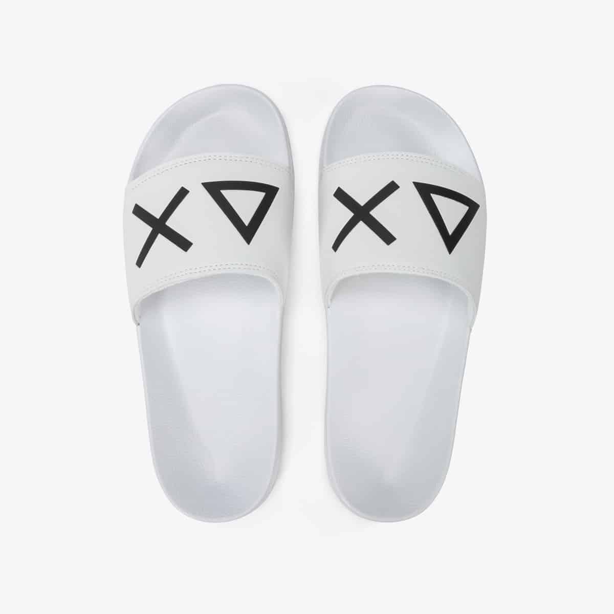 SLIPPERS LOGO WHITE — כפכפים לגברים