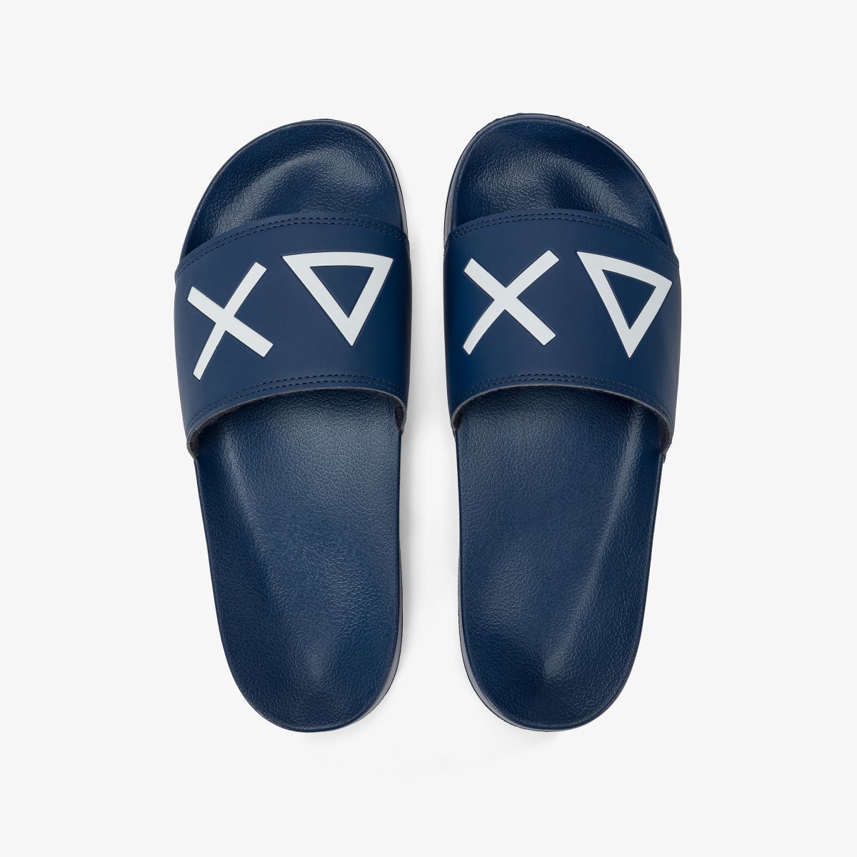 SLIPPERS LOGO NAVY BLUE — כפכפים לגברים