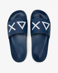 SLIPPERS LOGO NAVY BLUE — כפכפים לגברים