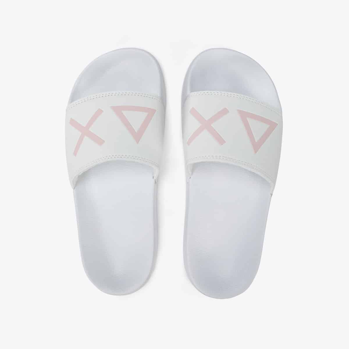 SLIPPERS LOGO WHITE — כפכפים לנשים