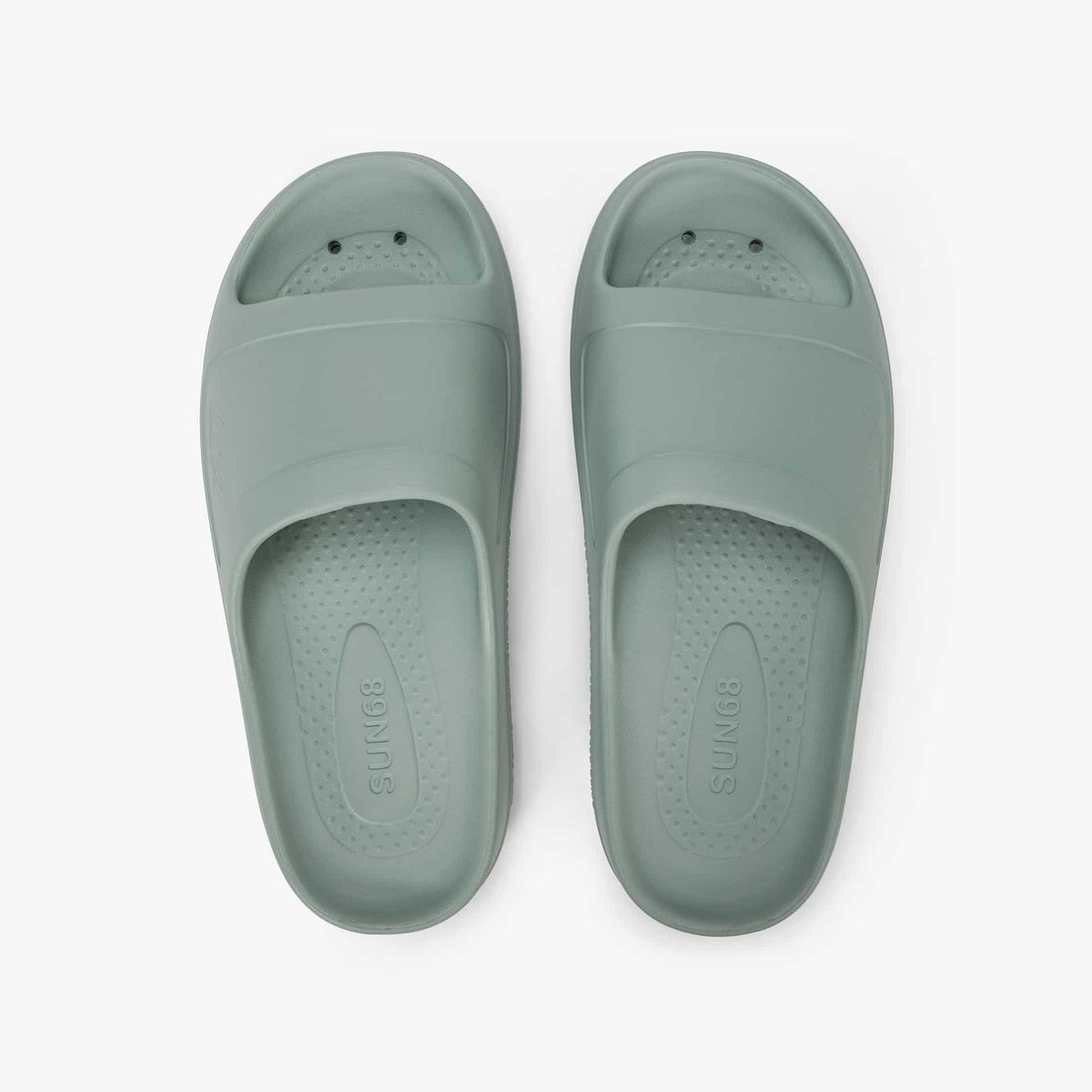 SUPPERS MONOBLOCK LOGO - SAGE GREEN — כפכפים לגברים
