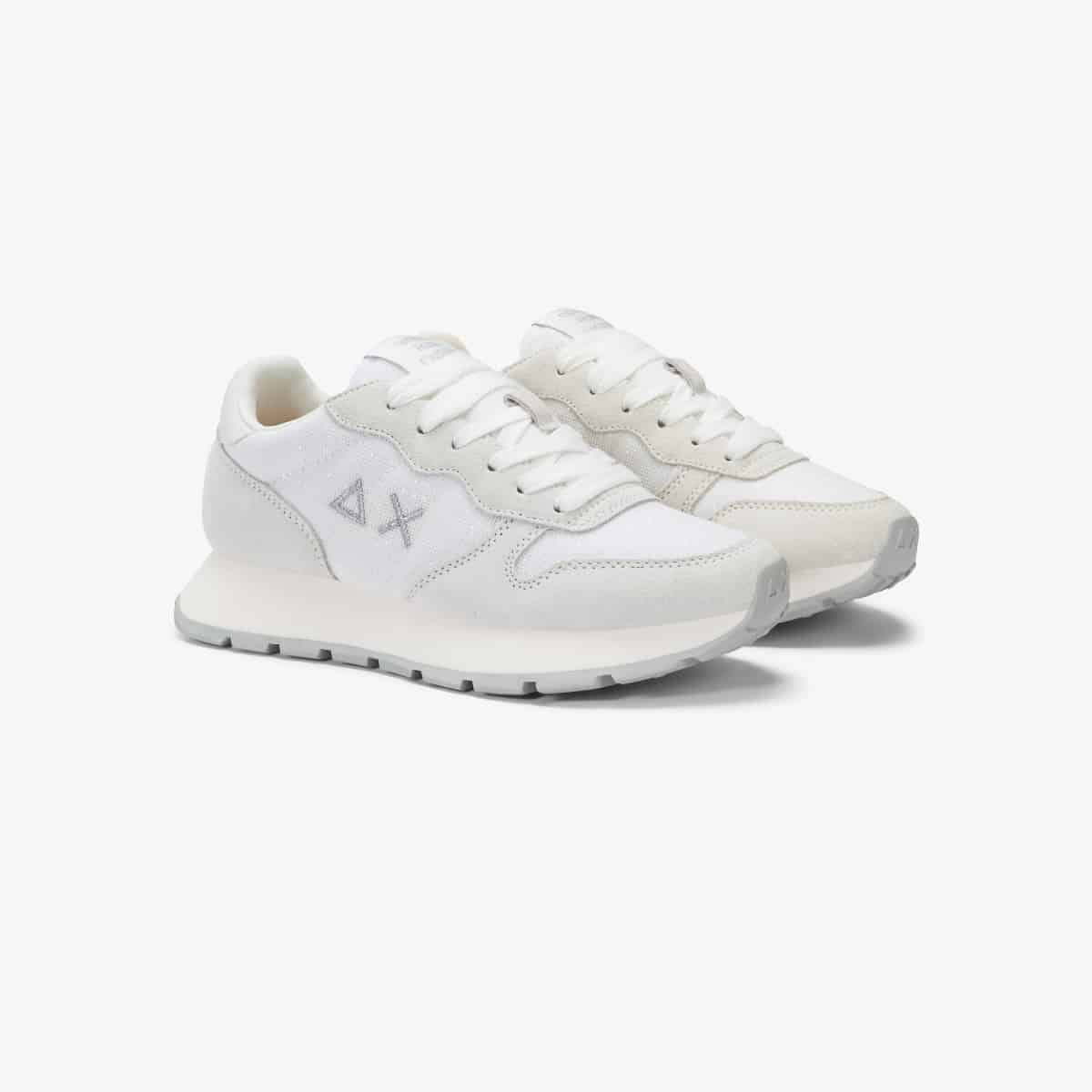 ALLY GLITTER TEXTILE WHITE — סניקרס לנשים