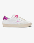 KATY LEATHER WHITE/FUXIA — סניקרס לנשים