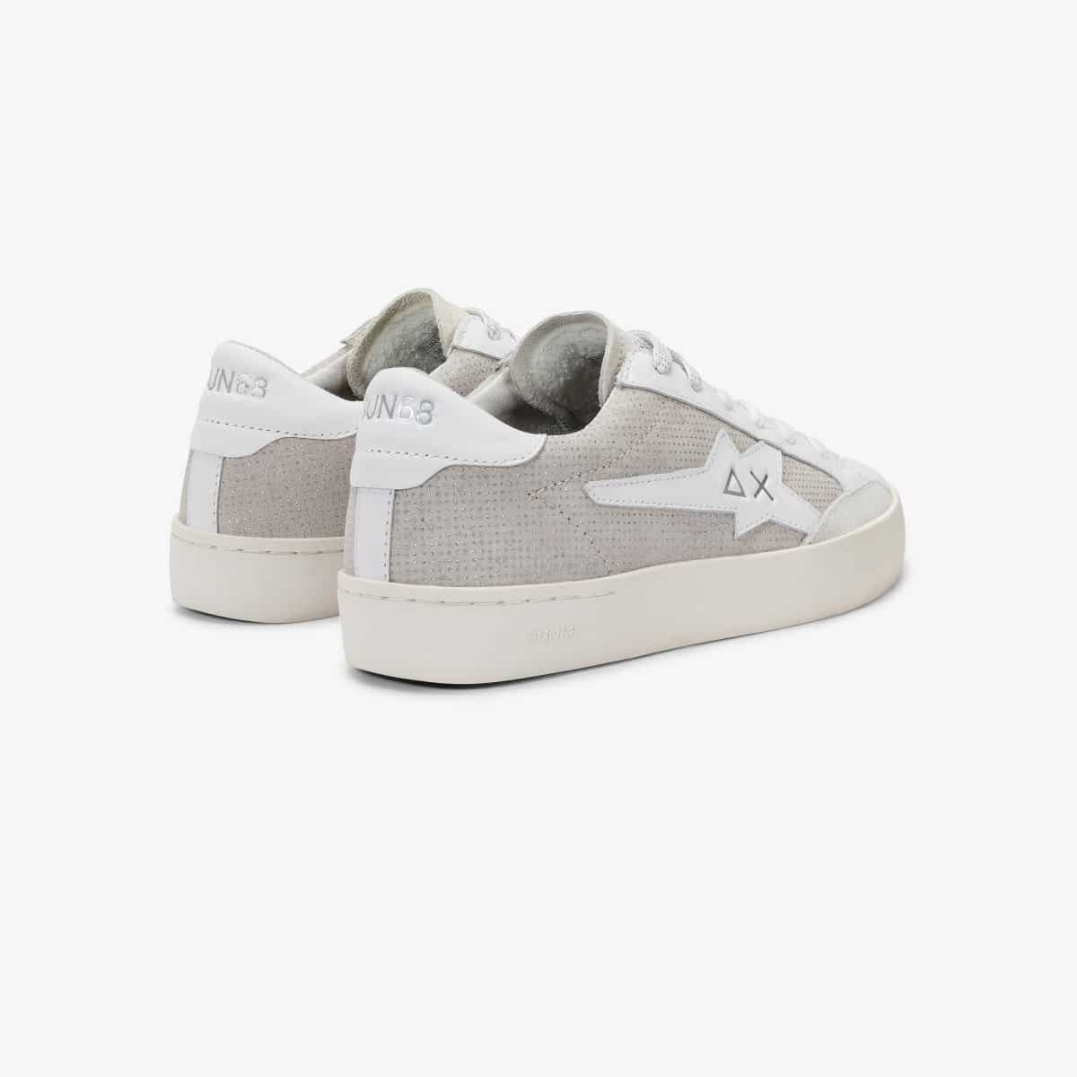 KATY LEATHER BIANCO/ARGENTO — סניקרס לנשים