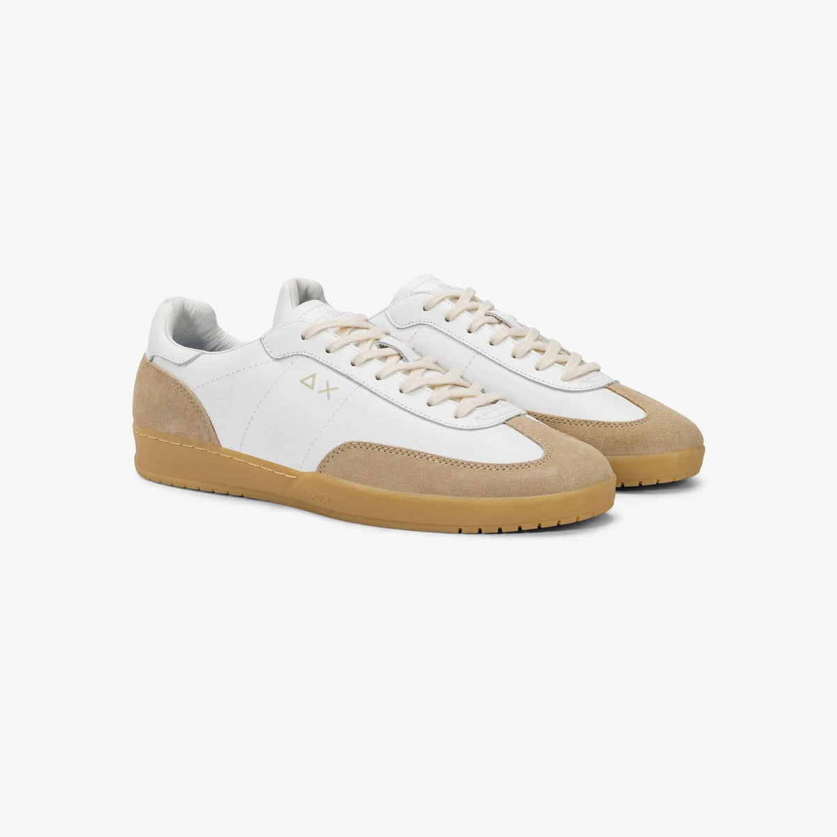 CALIFORNIA SUN LEATHER - WHITE/BEIGE — סניקרס לגברים