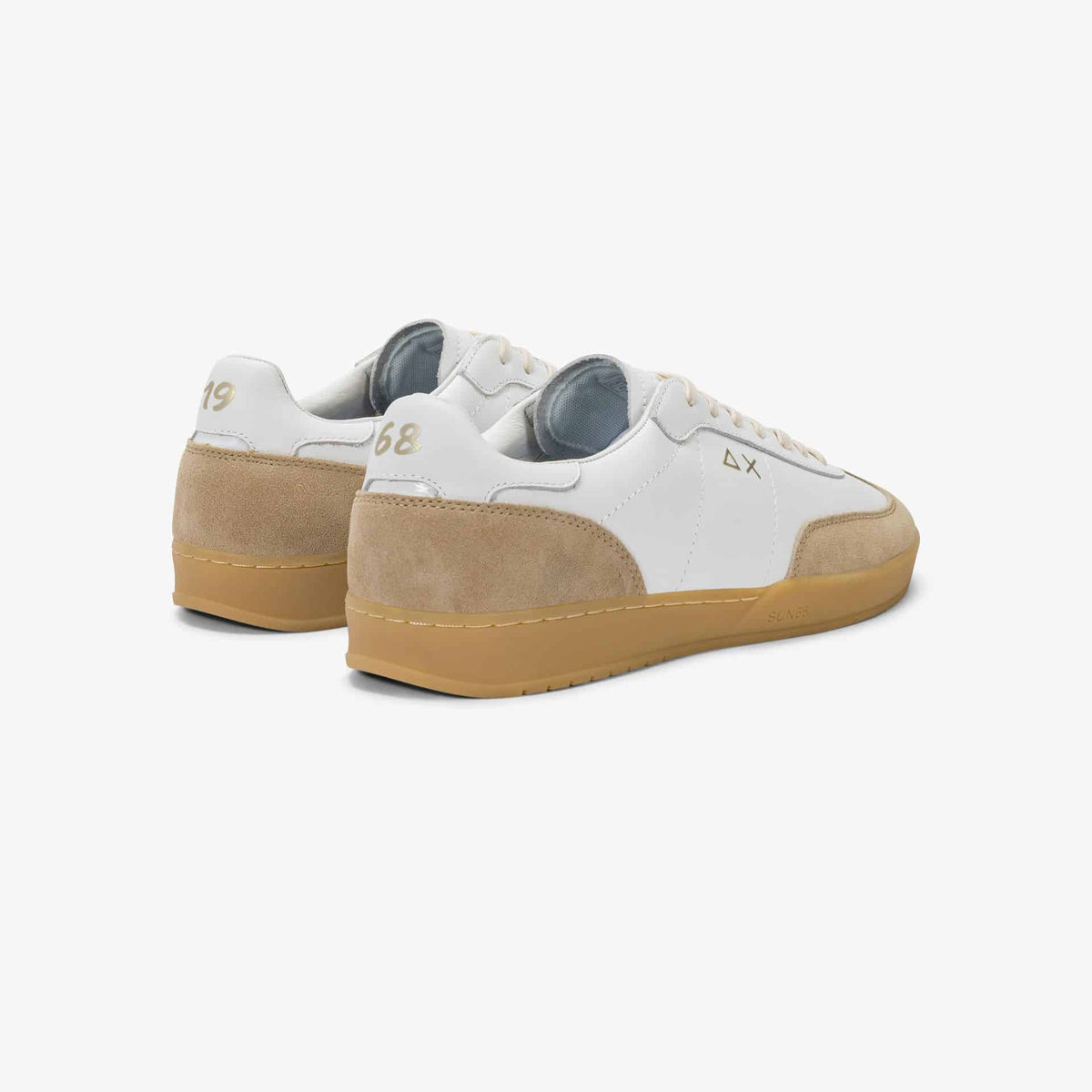 CALIFORNIA SUN LEATHER - WHITE/BEIGE — סניקרס לגברים