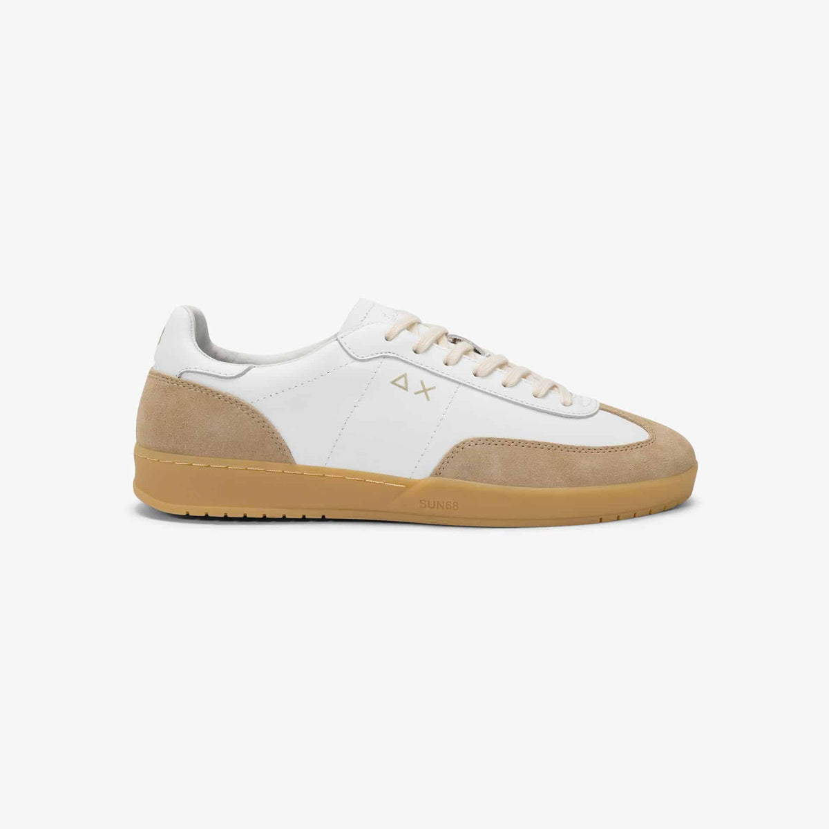 CALIFORNIA SUN LEATHER - WHITE/BEIGE — סניקרס לגברים